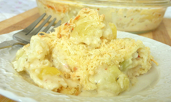 Cauliflower Potato Gratin Plated